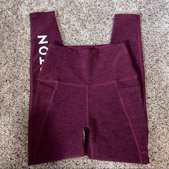 Beyond Yoga x Peloton Burgundy Leggings Size Small - Picture 6 of 8